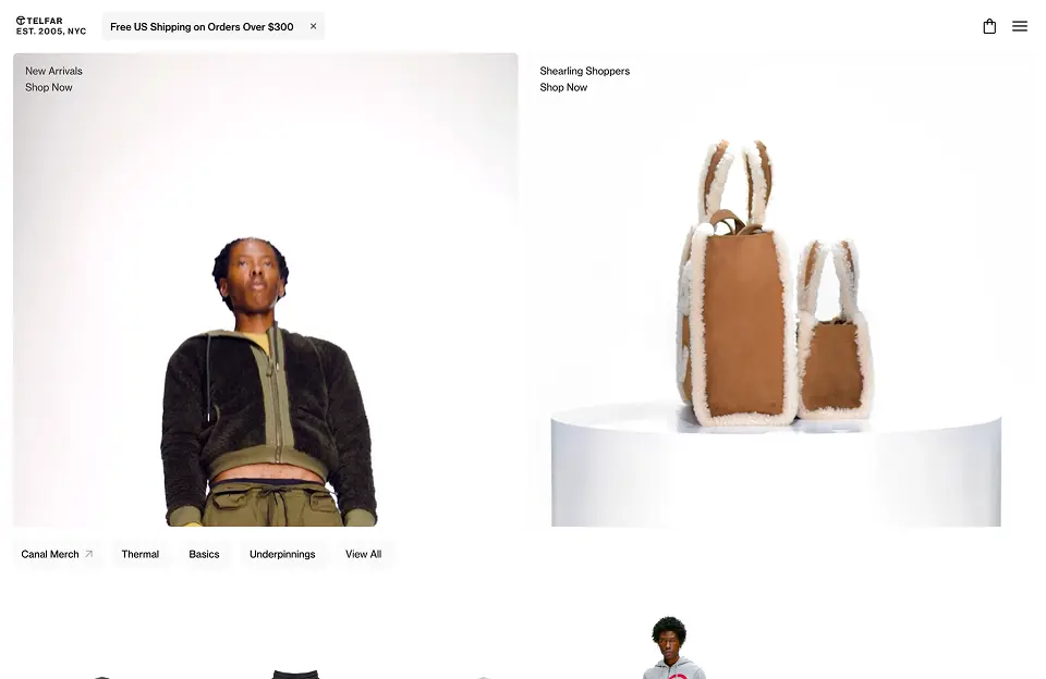 Telfar e-commerce platform interface