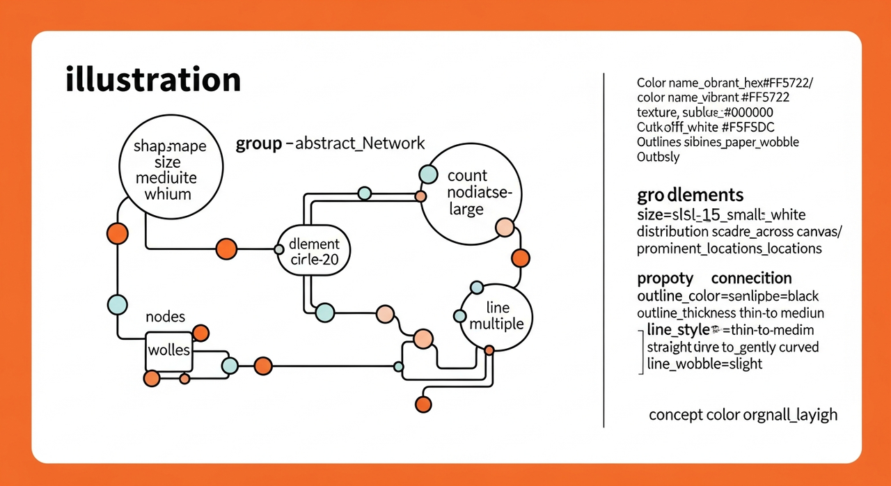 Abstract network of interconnected nodes and lines, representing data flow or communication.