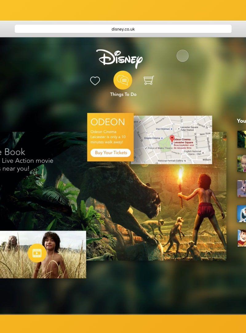 Disney Website, Personalized Experience