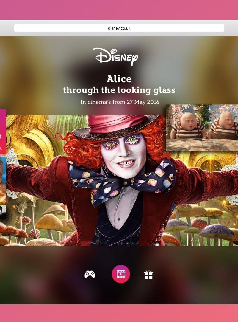 Disney Website, Movie Pages